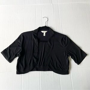 Soma Whimsygoth Shrug Black Cropped Short Bolero Sweater Jacket Size XS